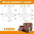 thumbnail image 4 of Lavish Cover 100% Waterproof Recliner Loveseat Cover, 2 Pieces Non-Slip Recliner Couch Slipcovers, Washable Furniture Protector with Pockets & Elastic Straps for Kids Pets, 2 Seaters, Berlin Blue, 4 of 10