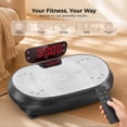 thumbnail image 4 of Patbrela Vibration Plate Exercise Machine for Lymphatic Drainage & Home Fitness, Whole Body Workout Platform for Weight Loss, with 199 Speed Levels and 9 Preset Programs, 400 Lb Capacity, Black, 4 of 9