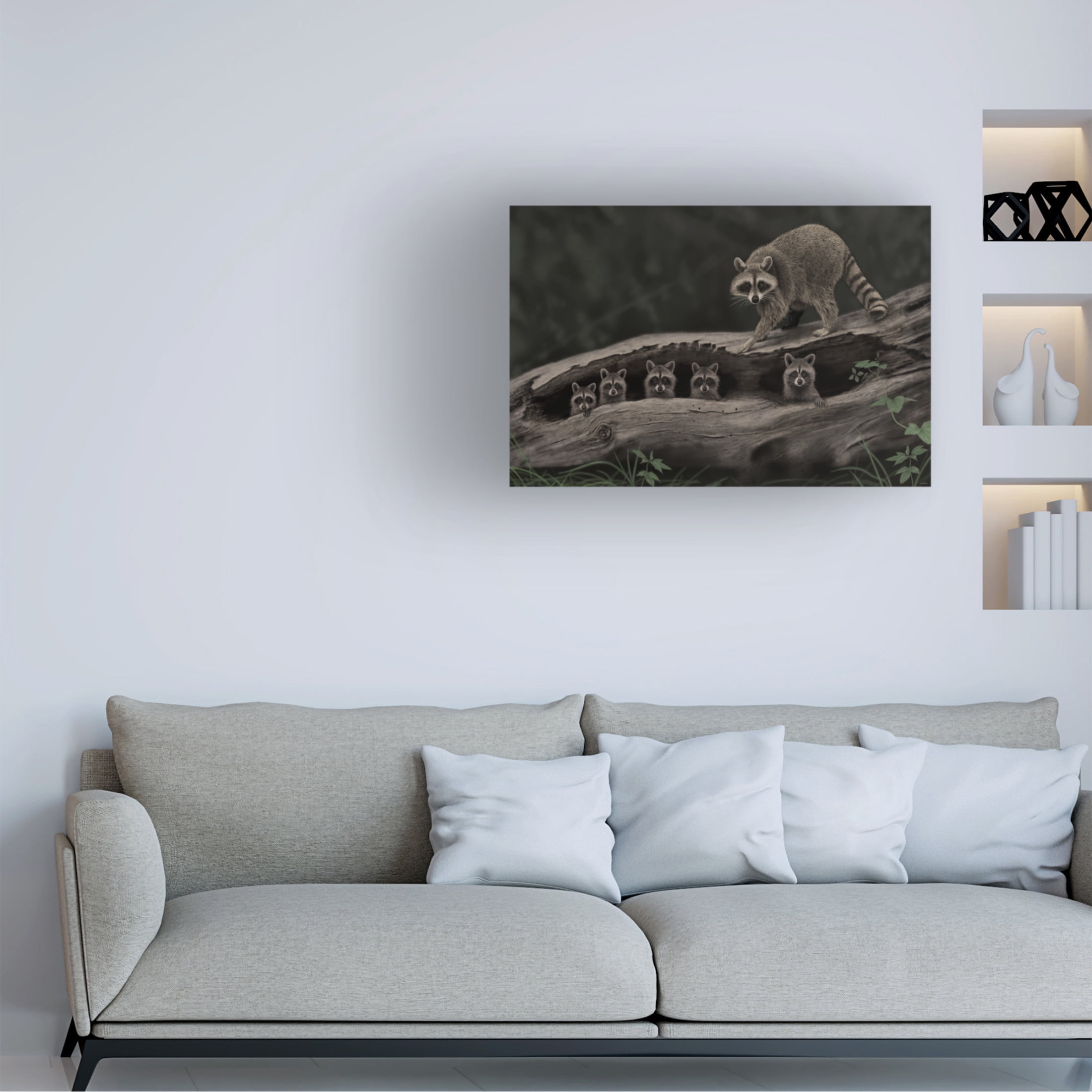 Canvas Wall Art - Gordon Semmens 'Driftwood Bandits' Wall Art for Living Room, Bedroom, or Office Décor by Trademark Fine Art - 24 x 16 Inches
