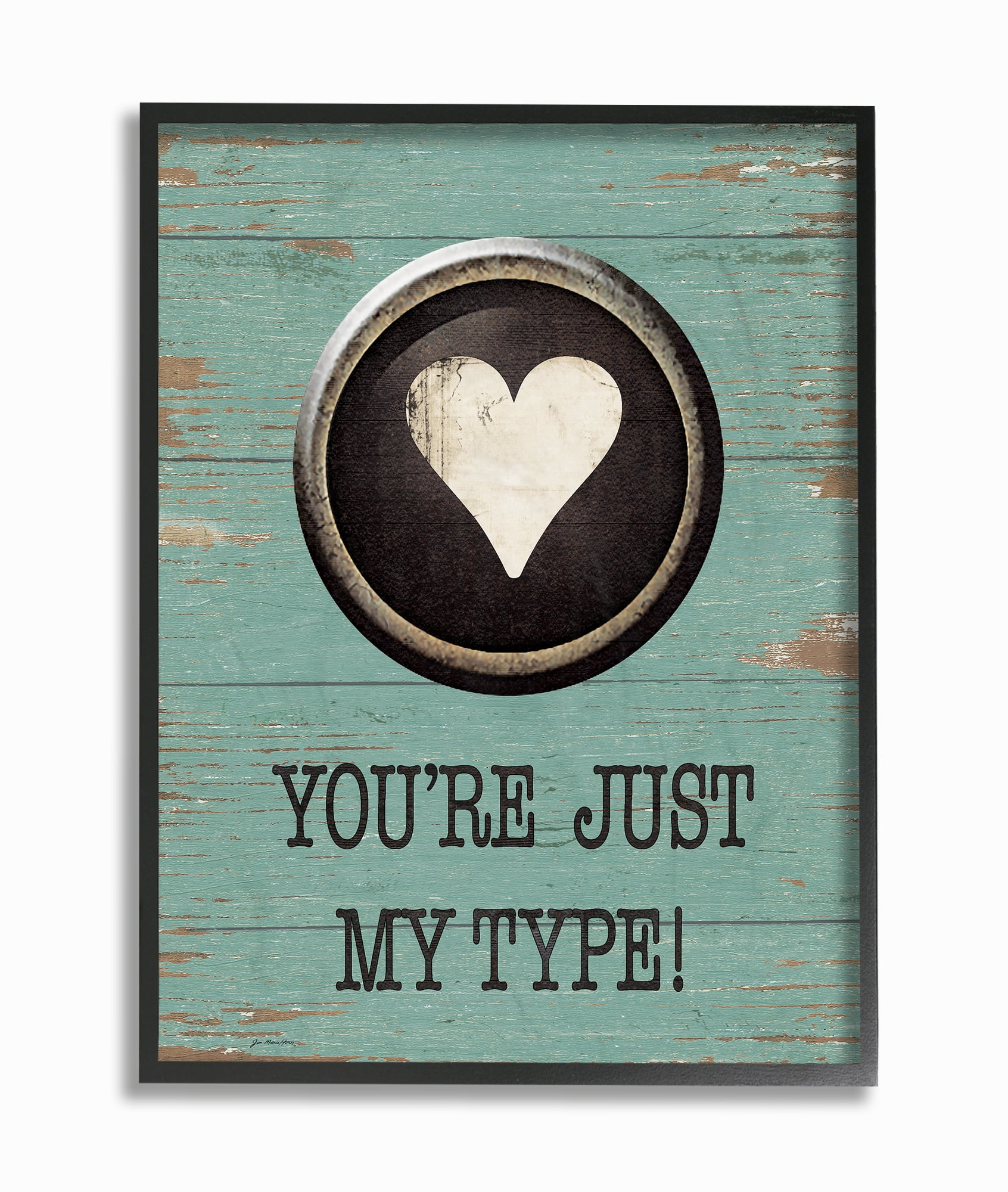 The Stupell Home Decor Collection You You Hold The Key to My Heart Framed Giclee Texturized Art Multi-Color 12 x 12 