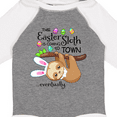 thumbnail image 4 of Inktastic Easter Sloth with bunny ears- funny Boys or Girls Long Sleeve Baby Bodysuit, 4 of 5