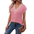 thumbnail image 3 of Fantaslook Lace Womens Blouses Cap Sleeve V Neck T Shirts for Women Summer Casual Tops, 3 of 9