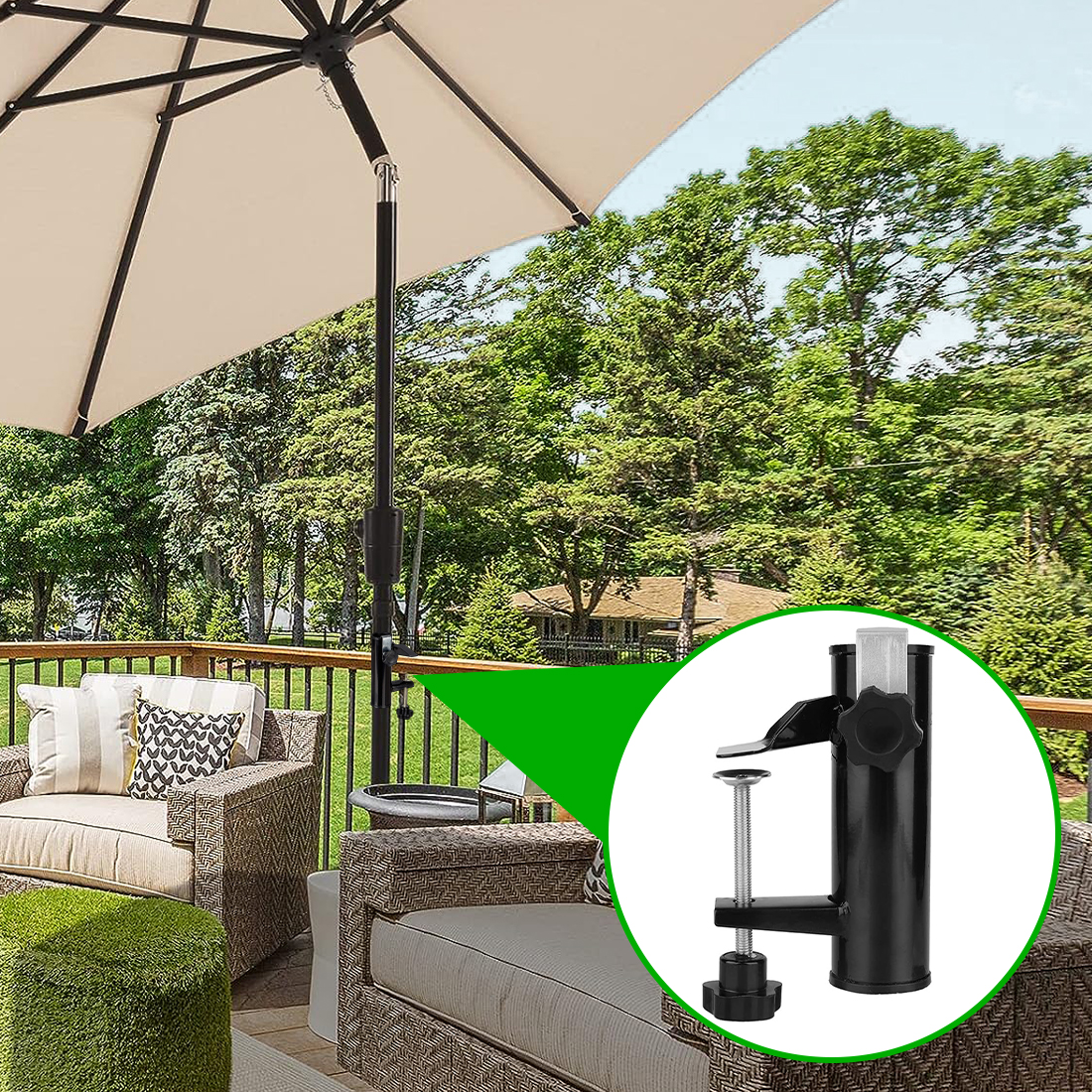 Black Metal Umbrella Racks & Stands