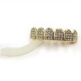 thumbnail image 4 of Gold/silver Teeth Top Punk Style Braces With Diamonds All-match Hip-hop Rapper, 4 of 5