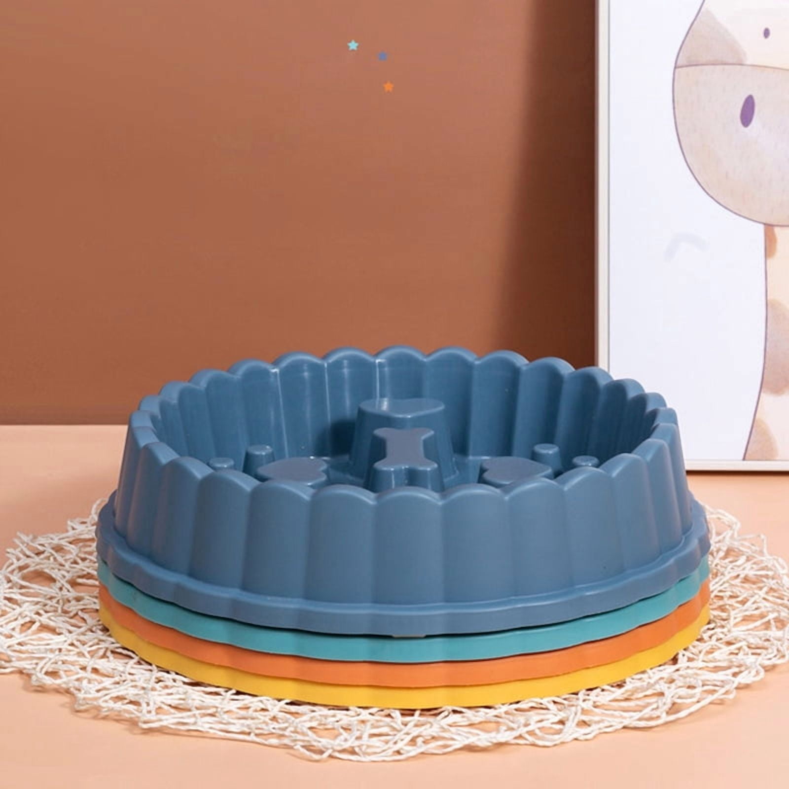 Anti-Choking Slow Feeder Dog Bowl: Non-Spill Food Bowl for Small/Medium/Large Dogs, Also for Cats, Durable Pet Feeding Dish,