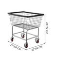 thumbnail image 2 of BENTISM Wire Laundry Cart 2.5 Bushel Steel Rolling Wire Laundry Basket Rolling, 2 of 9