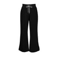 thumbnail image 6 of Fgvctg Womens Sweatpants High Waisted Wide Leg Baggy Lounge Pants Winter Fashion Outfits 2025 Drawstring Sweats Pant Joggers Clothing Black XL, 6 of 7