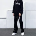 thumbnail image 5 of Pantalones de verano ajustados para hombre, pantalones de traje de pierna ancha con pliegues y trencilla, pantalones de licra, ropa de primavera, oferta de moda, pantalones casuales finos, 5 of 5