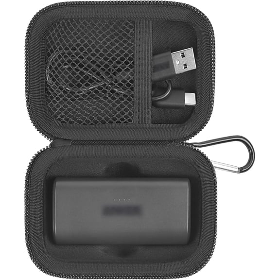 Boobowl Case Compatible with Anker Nano Portable Charger Power Bank, 5,000 Mah, Charging Battery Pack Storage Holder -Black