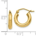 thumbnail image 4 of Primal Gold 14K Yellow Gold 3mm Tube Hoop Earrings, 4 of 4