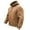 a-Khaki33097, variant on Men's Coat Solid Color Plush Hooded Jacket Long Sleeve Zipper Warm Windproof Coat For Outdoor Hiking Camping Daily Casual Wear Cozy Outerwear
