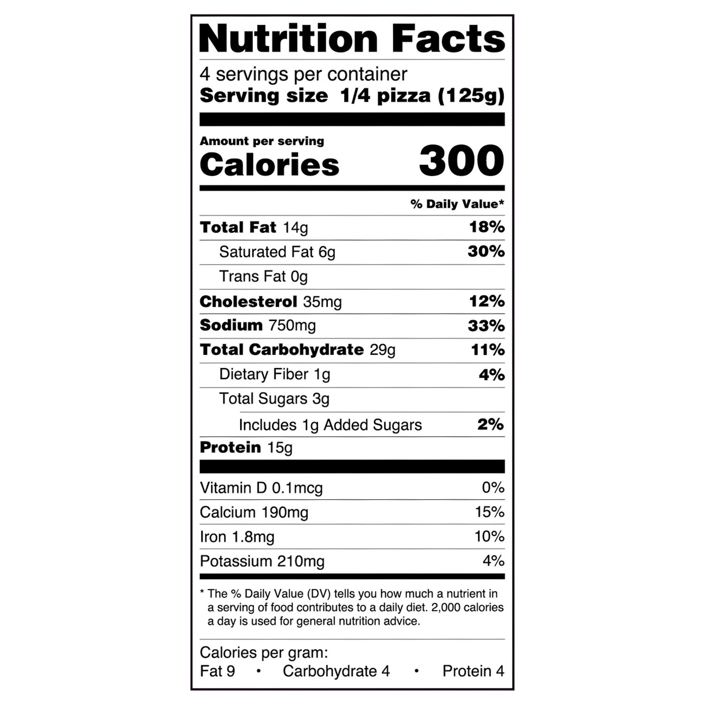 Great Value Thin Crust Chicken Bacon Ranch, 17.55 oz (Frozen)