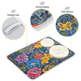 thumbnail image 4 of Iauyy Dish Drying Mat for Kitchen Counter, Super Absorbent & Hanging 16x18 / 18x24 Inch (S/M) Exquisitely Intricate, 4 of 8