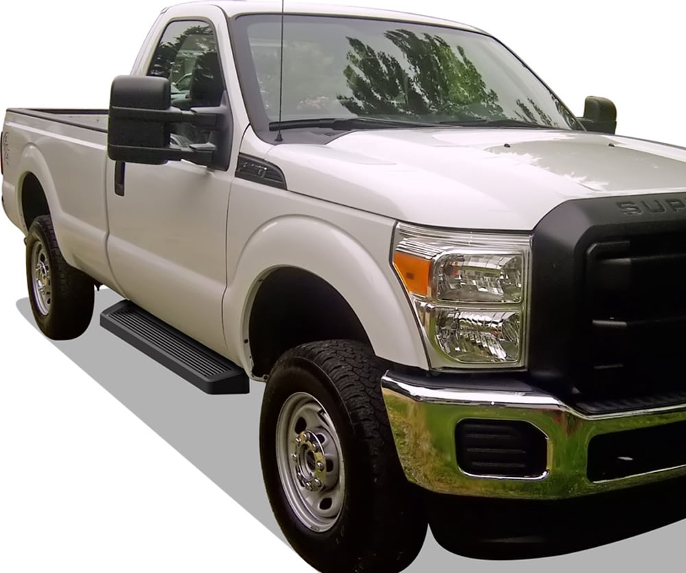 APS Black Running Boards Style Compatible with Ford F250 F350 Super Duty 1999-2016 Regular Cab (Nerf Bars Side Steps Side Bars)