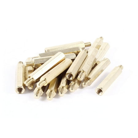 

Unique Bargains 20pcs Brass Hex Standoff Spacer M4 x 30+6mm Female to Male
