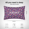 thumbnail image 4 of KLL Skull colorful flower daisy Pattern Silk Pillowcase for Hair and Skin Standard Size 20"X 30" Soft Breathable Pillow Covers for Sleeping, 4 of 6