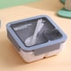 thumbnail image 1 of Fiambrera portátil de plástico con compartimentos y cubiertos | Caja bento de 800-1000 ml para la escuela, la oficina o un picnic | Tapa hermética con cierre y recipientes para condimentos integrados, 1 of 2