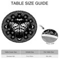 thumbnail image 6 of Black Gothic Skull Butterfly Pattern Round Fitted Tablecloth with Elastic Edge,Dining Table Cover Waterproof,Outdoor Round Tablecloth for Camping,Dining,Indoor and Outdoor, 6 of 7