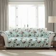 thumbnail image 2 of Lush Decor Tania Floral Furniture Protector Blue/Gray Single Arm Chair, 2 of 4
