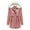 Pink, variant on IROINNID Women's Hooded Parka Coat Solid Color Long Sleeve Warm Long Jacket Winter Outerwear Coats, Blue
