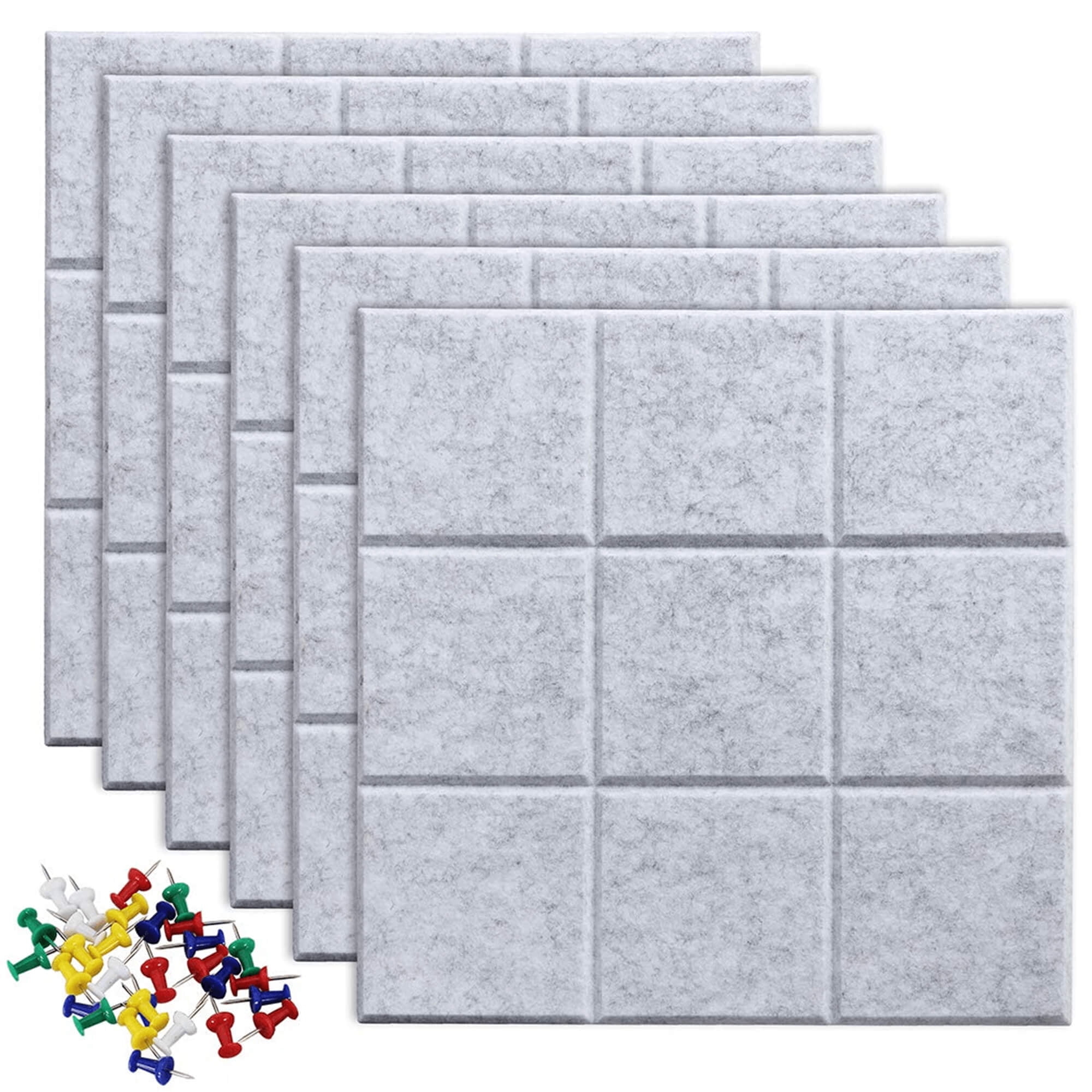 vancore-felt-bulletin-board-tiles-for-wall-with-30-push-pins-pack-of-6