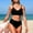 Black, variant on ‌‌‌‌‌Women's Bikini Set - Sporty Racerback Self Tie Two Piece Swimwear Bathing Suit
