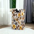 thumbnail image 6 of Yayeee Freestanding Laundry Hamper with Handle Collapsible Large Storage Basket for Clothes, Brown Flowers, 6 of 7
