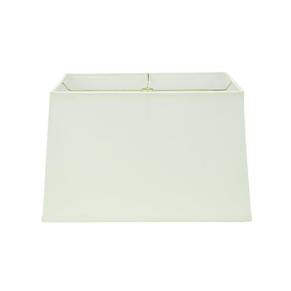 Aspen Creative 36023 Transitional Rectangle Hardback Shape Spider Construction Lamp Shade in Off White, 10"   16" wide, (8"   14") x (10"   16")  x 10"