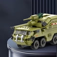 thumbnail image 2 of HI-REEKE Tank Building Block Set Self-Propelled Howitzer Model Kit Plastic Toy Gift for Kid Green, 2 of 7