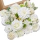 thumbnail image 1 of Ramo de boda de seda blanca Serwalin con flores artificiales, 1 of 7
