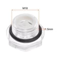 thumbnail image 3 of Unique Bargains M18x1.5mm Male Threaded Organic Glass Air Compressor Oil Level Gauge Sight Glass, 3 of 5