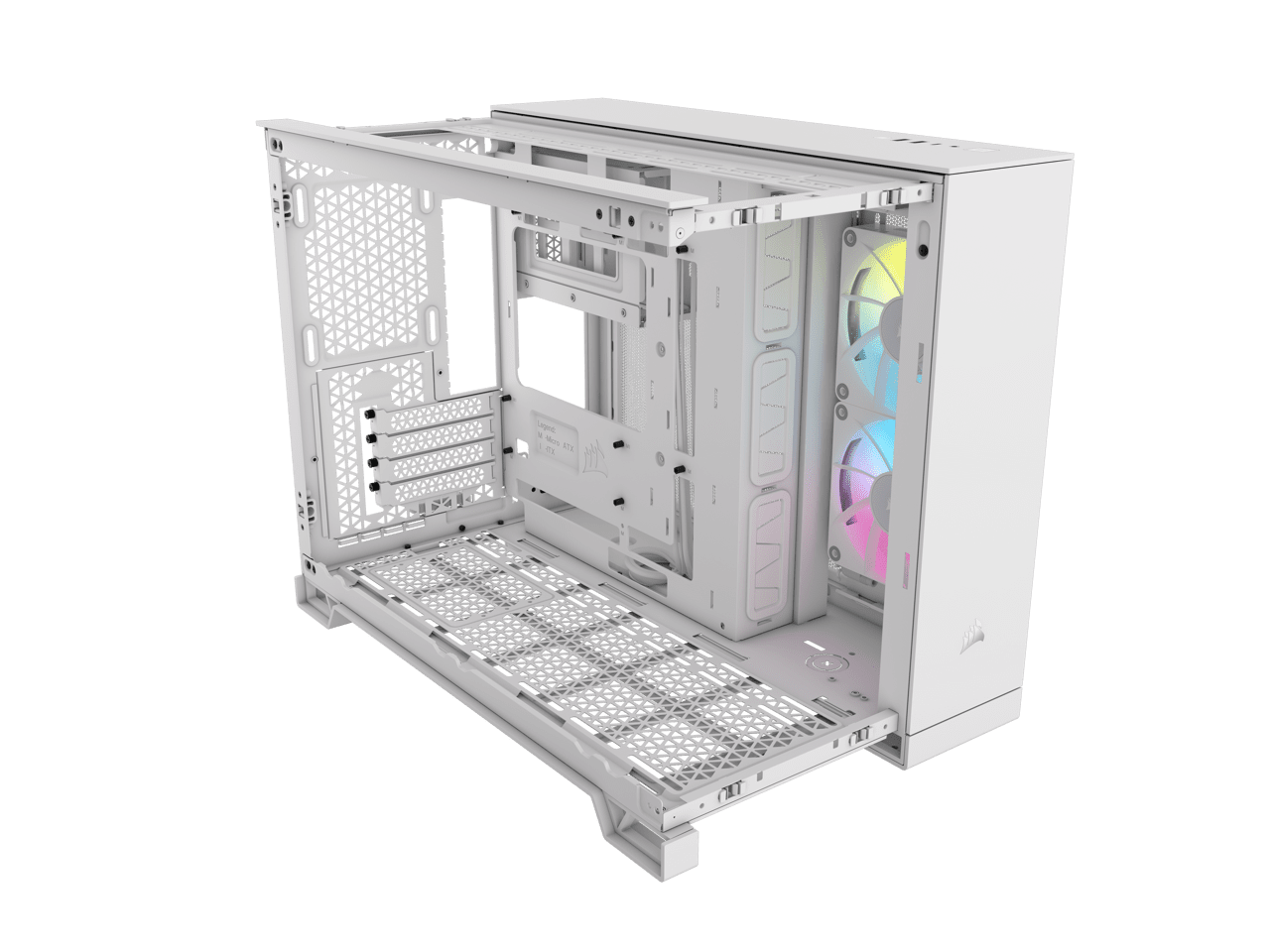 Corsair iCUE LINK 2500X RGB Micro ATX Dual Chamber PC Case White CC9011268WW
