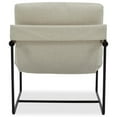 thumbnail image 5 of Maddie Home Modern Wood & Polyester Fabric Accent Chair in Linen White, 5 of 5