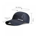 thumbnail image 3 of Quick Dry Baseball Ha Sports Hat Lightweight Breathable Mesh Soft Outdoor Run Cap Men‘s Athletic Baseball Hat Fitted Cap, 3 of 13