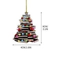 thumbnail image 2 of Christmas Tree Ornaments, Holiday Decorations, Book Lover Christmas Tree Hanging Acrylic Ornaments, Unique Reusable Christmas Tree Decor Gift, 2 of 4