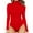 Red, variant on ZAZYULZ Women's Jumpsuit Women's Mock Turtle Neck Long Sleeve Tops Bodysuit Jumpsuit(Red,M)