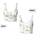 thumbnail image 5 of Picia Green Blue Avocado Sports Bra for Women,Padded Strappy Sports Bras Medium Support Yoga Bra with Removable Cups,Running Yoga Bra-Small, 5 of 9