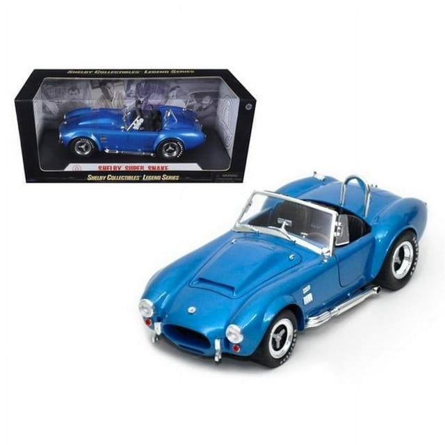 Shelby Collectibles SC125 1966 Shelby Cobra Super Serpent Bleu 1-18 Voiture Miniature Moulée sous Pression