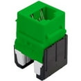 thumbnail image 1 of Cat 6a Quick Connect RJ45 Keystone Insert, Green, 1 of 1