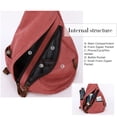 thumbnail image 3 of KL928 Canvas Sling Bag for Women Sling Backpack Crossbody Shoulder Bag for Men Small Backpack, 3 of 7