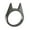 Gun black, variant on Anti-body cat ear single finger buckle ring window breaker women's anti-wolf men's outdoor supplies cat ear anti-body ring-silver