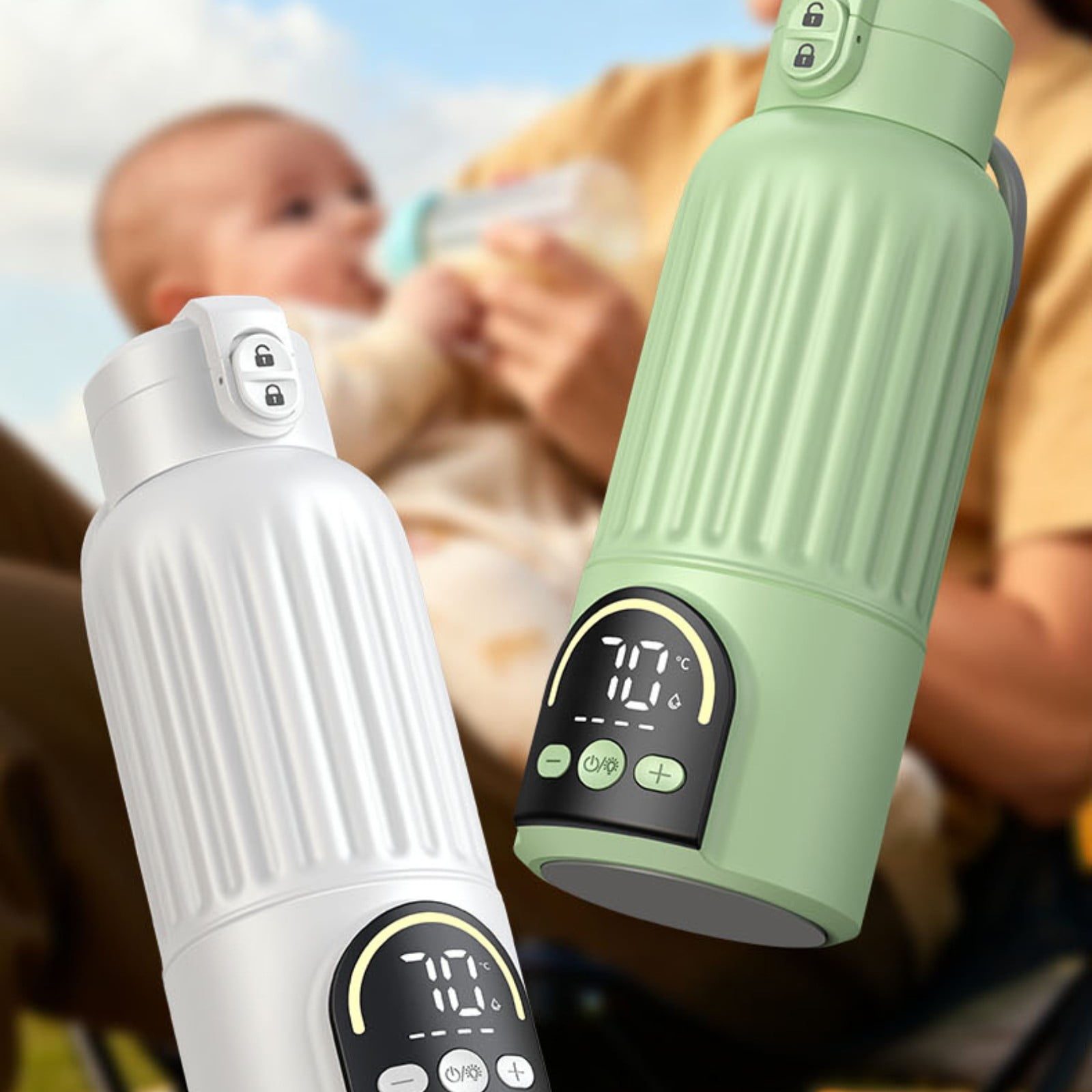 Wireless Constant Temperature Milk Cup,Portable Bottle Warmer Bottle Warmer For Travel Fast Heating For Breast Formula & Water Long Battery Life &Large Capacity Suitable For Baby Outdoor