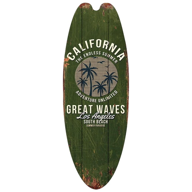 Tablas de Surf Decorativas SurfCrest 1Pza 16x45cm Madera Tabla de Surf.