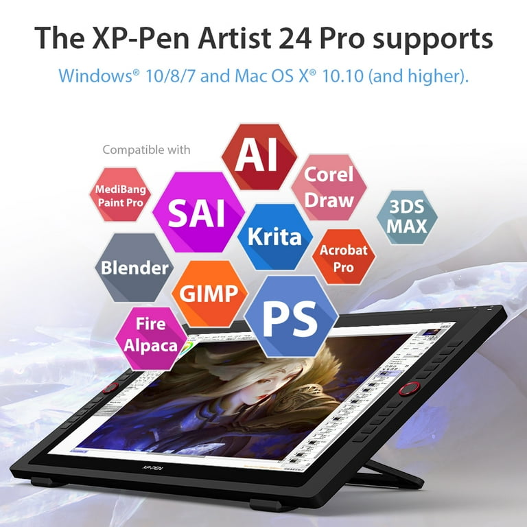 XPPen 23.8 inch Drawing Tablet,Artist 24 Pro Graphics Tablet