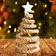 thumbnail image 3 of Árbol de Navidad de mesa Adorno navideño Mini árbol de Navidad decorativo para cuerda de cáñamo, 3 of 7