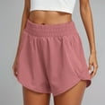 thumbnail image 2 of Women's Summer Athletic Running Shorts with Side Zipper Pockets Elastic Waist High Slit Casual Workout Gym Sports Daily Wear Outfit, 2 of 5