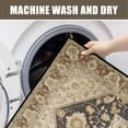 thumbnail image 3 of Washable Vintage Kitchen Mat 31"x20" Non Slip Soft Plush Low Profile Kitchen Rug, Distressed Medallion Oriental Style Sink Mat for Laundry Room Bedroom Office, 3 of 6