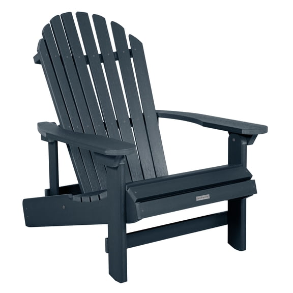 Highwood's King Hamilton Adirondack Chair - Folding and Reclining, Outdoor, Eco-friendly, Synthetic Wood