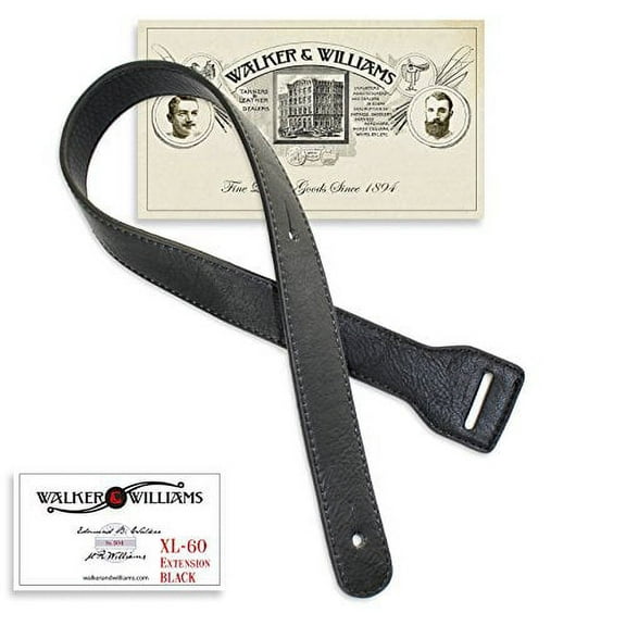 Walker & Williams XL-60 Black Strap Extender Lengthens W&W Straps Up To 60"