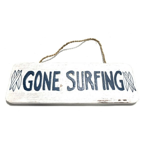 Gone Surfing Sign 14" - Beach Decor | #ort1705635